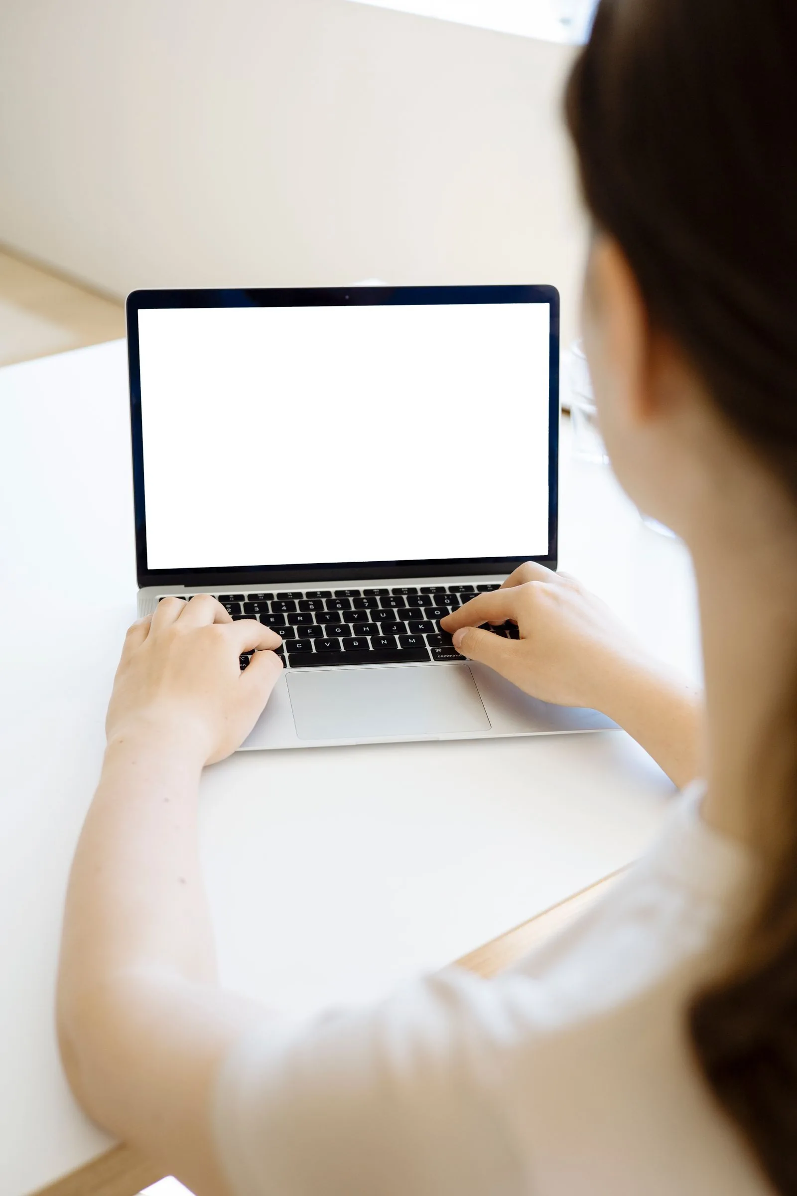 Person using a laptop
