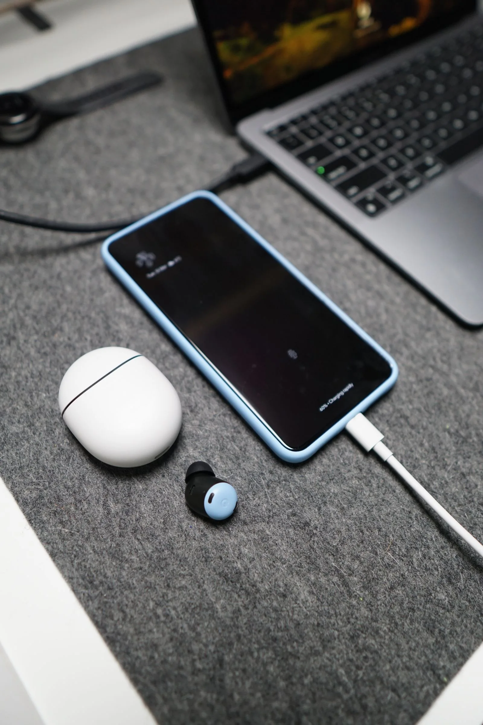 Phone charging accessories and wireless earbuds